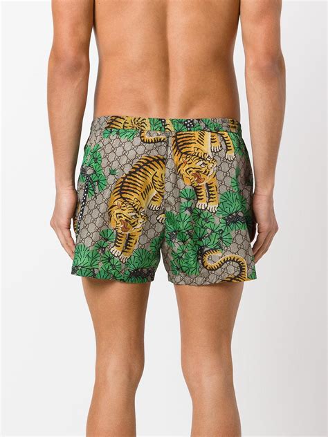 gucci swim trunks men|gucci bengal swim shorts.